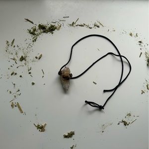RAW Aura Quartz Necklace